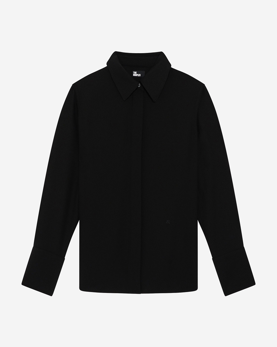 Black satin shirt
