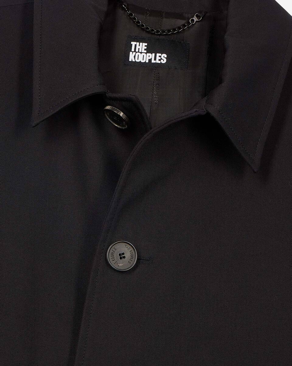 Black single-breasted trench coat