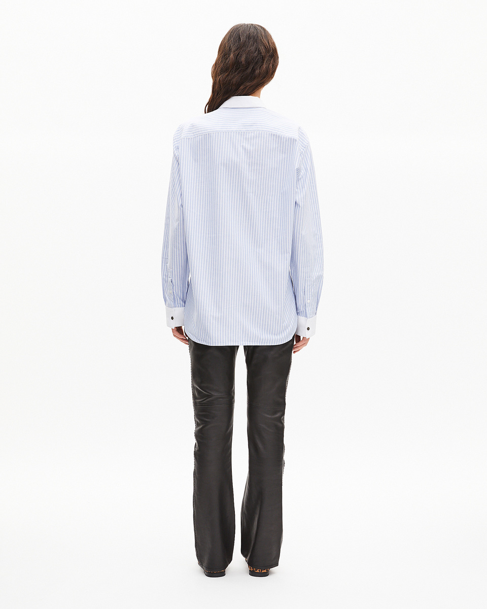 Blue striped cotton shirt