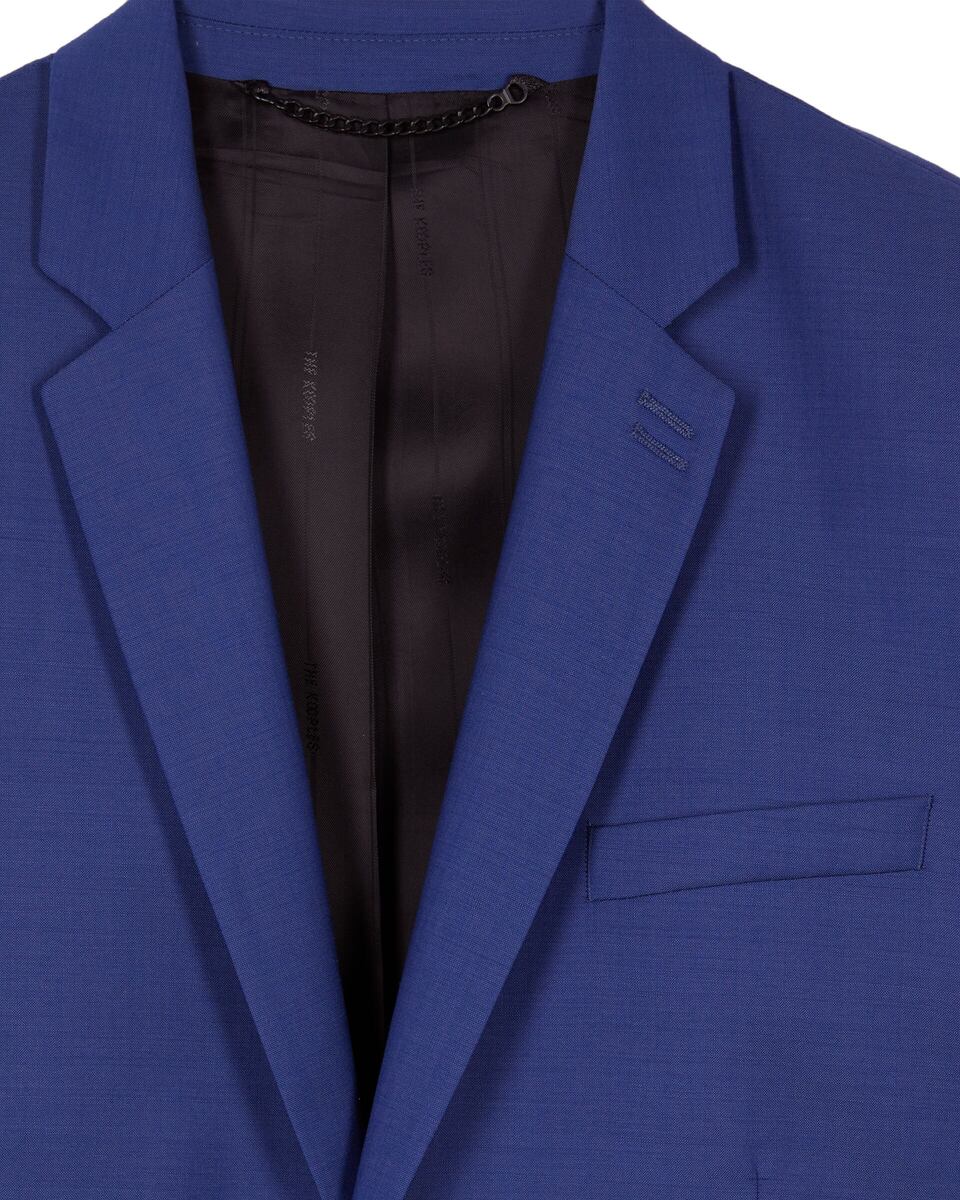 Blue wool suit jacket