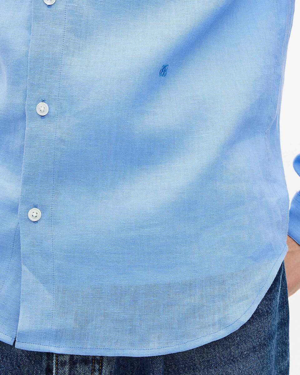 Blue linen shirt