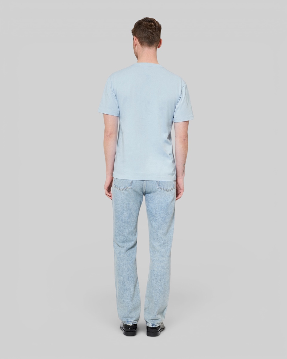 T-shirt with contrasting blue logo