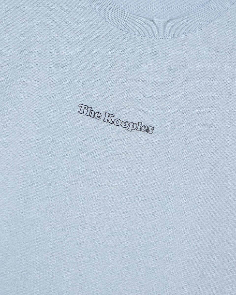 T-shirt with contrasting blue logo