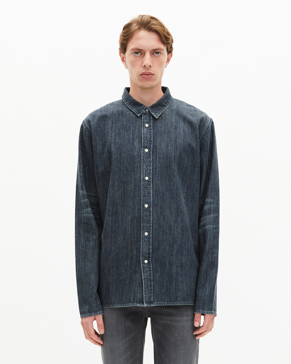 Blue denim shirt