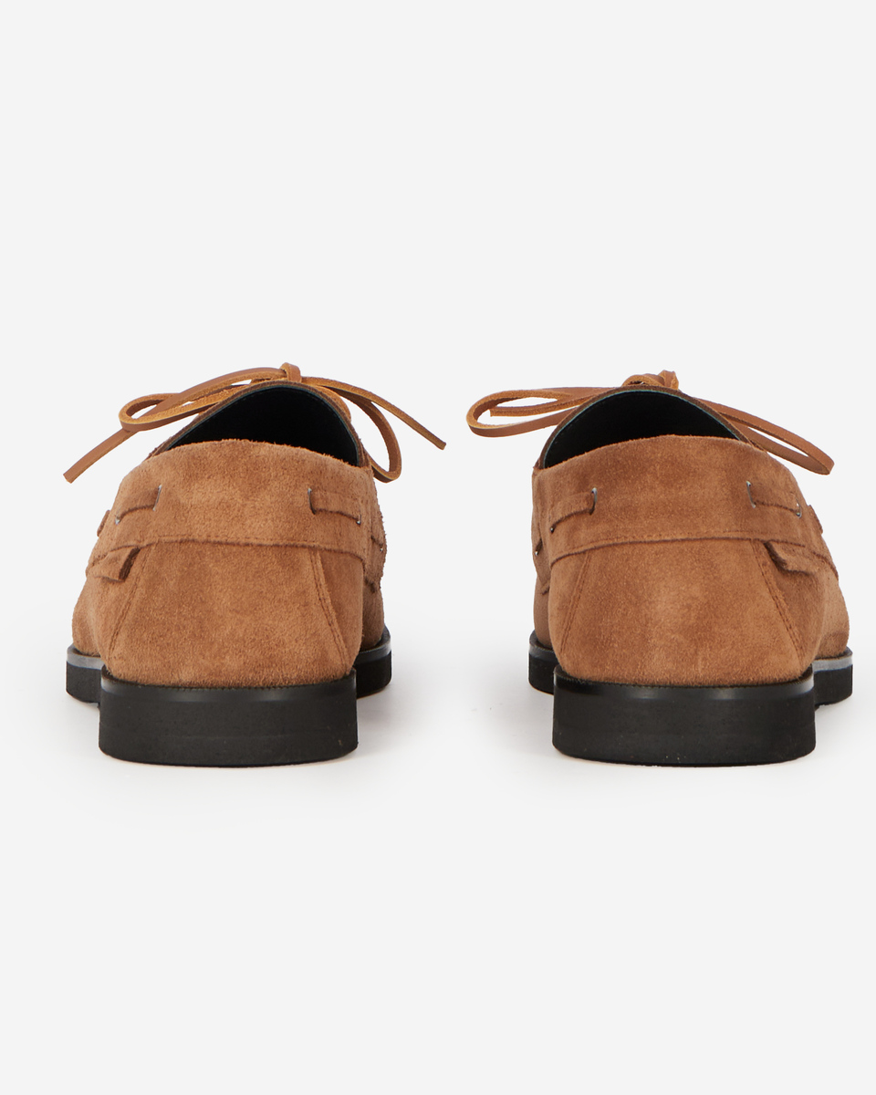 Cognac suede loafers