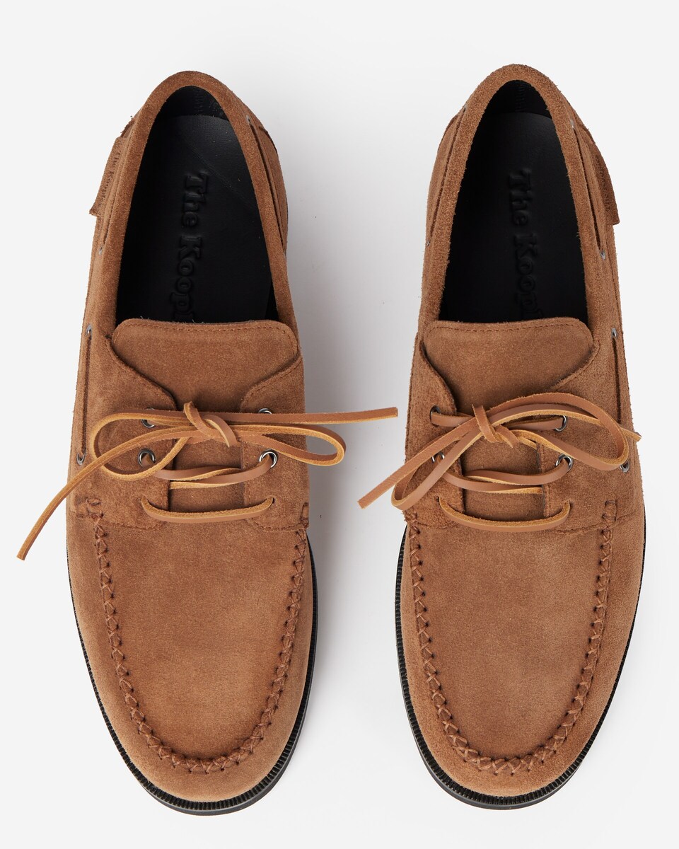Cognac suede loafers