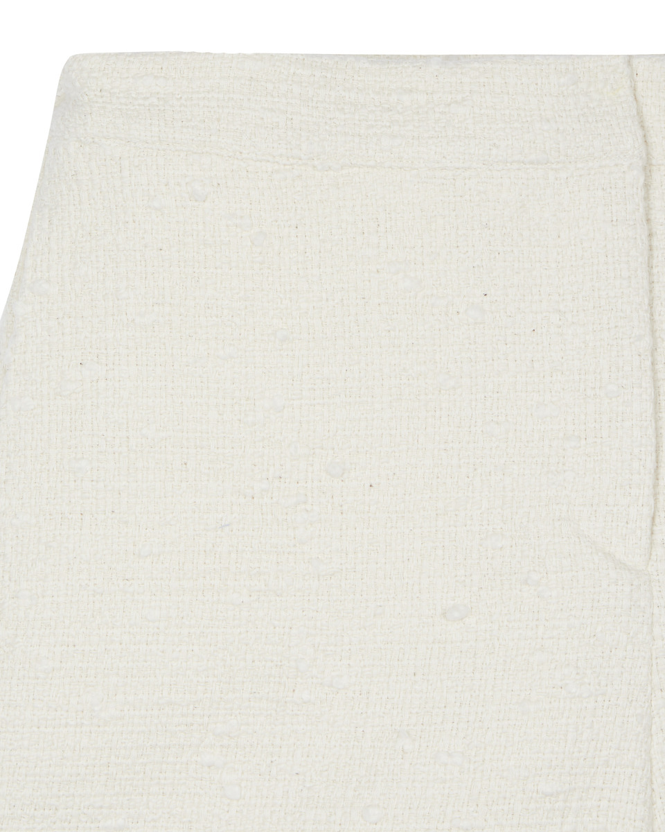 Tailored shorts in ecru tweed