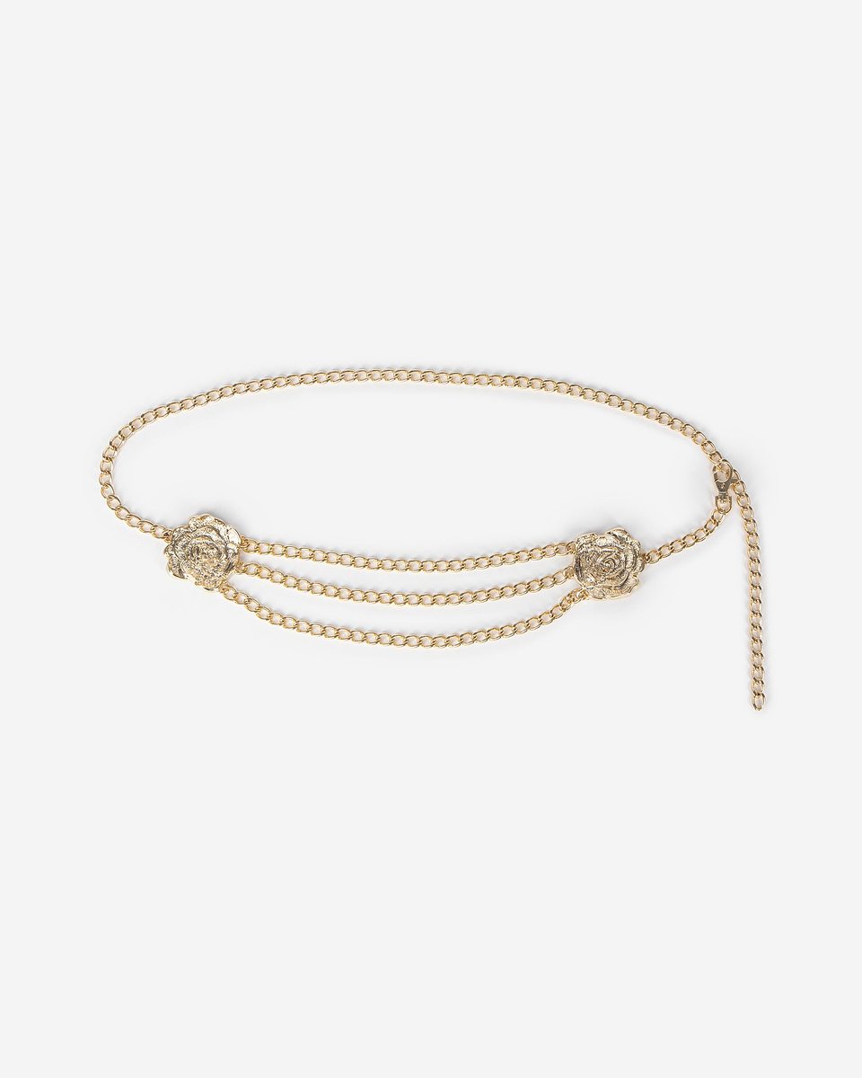 Gold flower jewelry belt