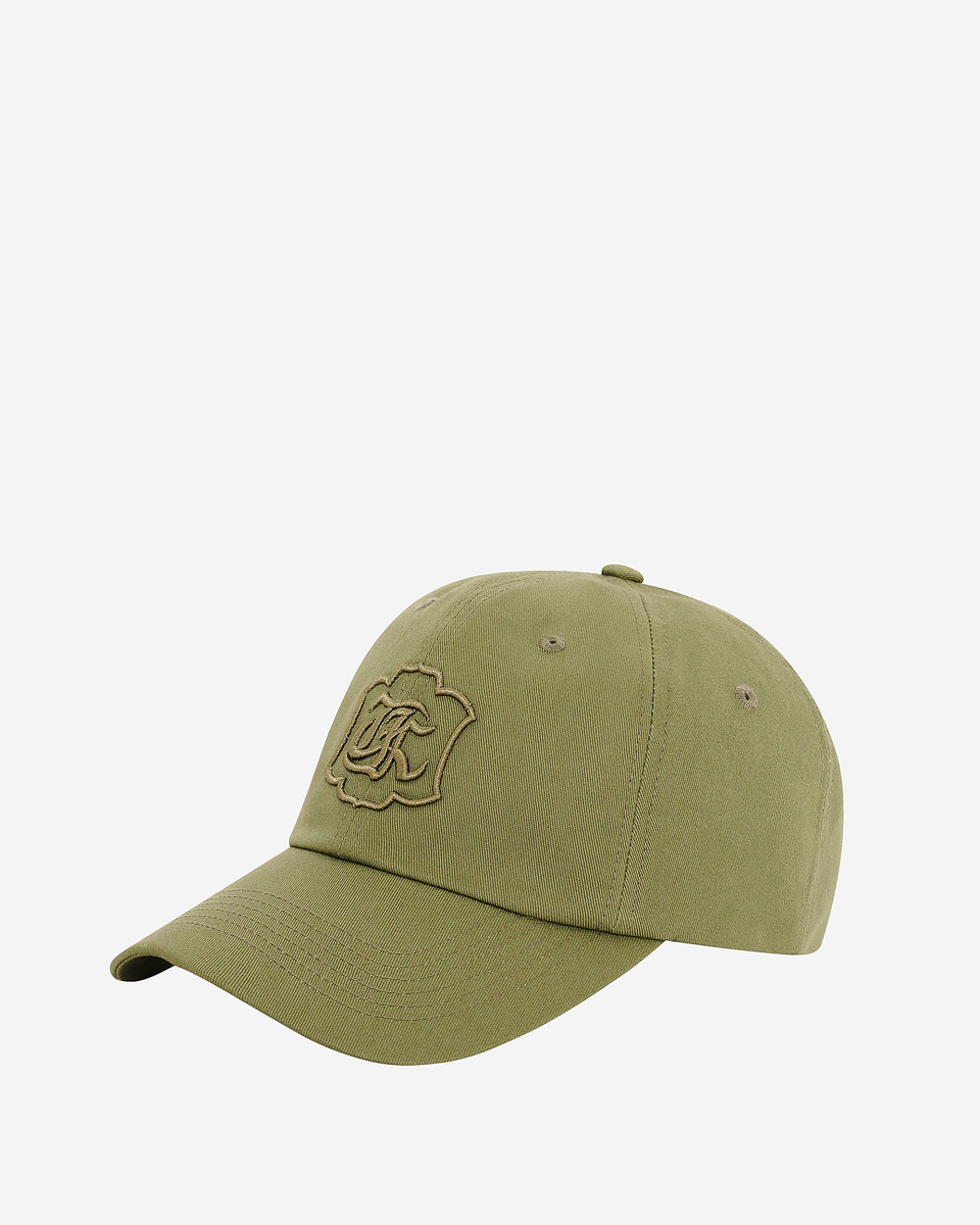 Khaki embroidered crest cap