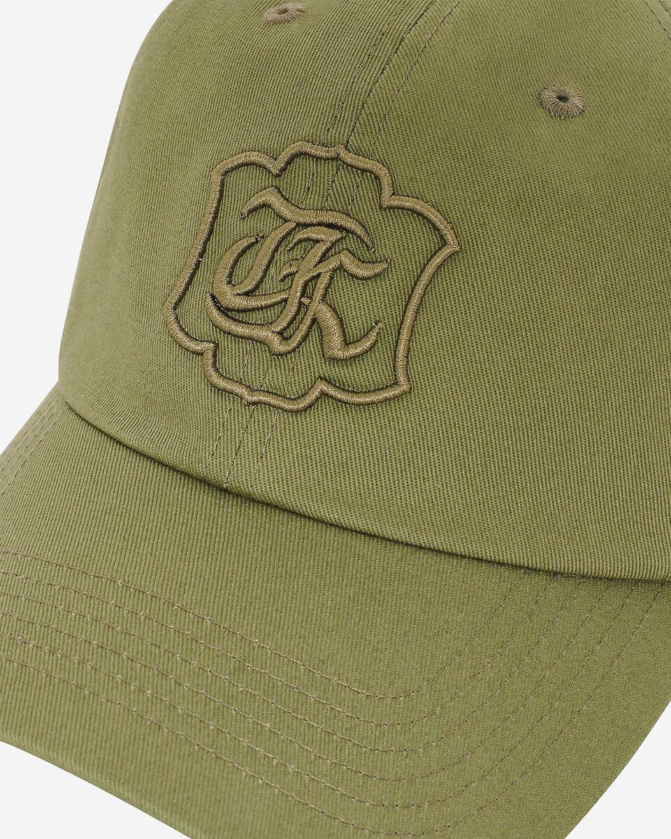 Khaki embroidered crest cap