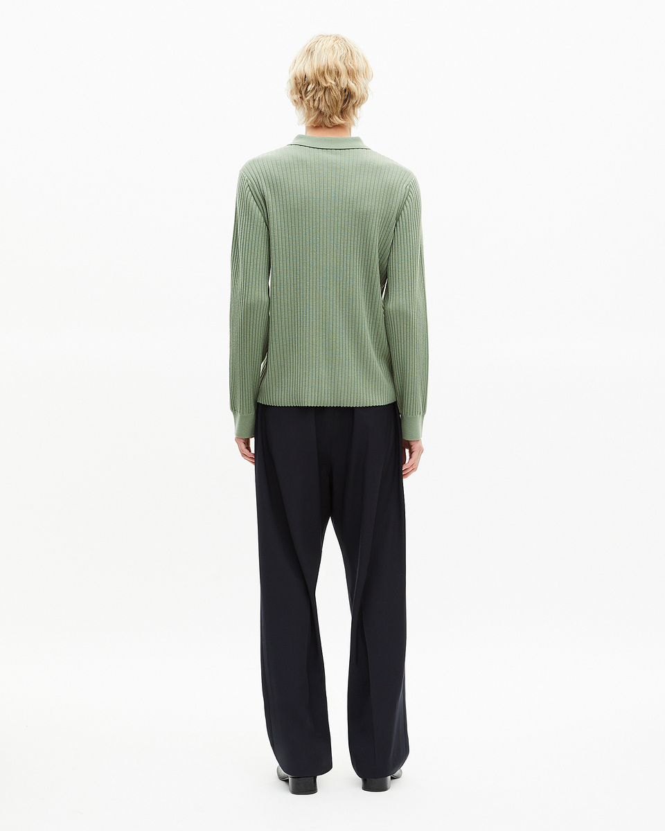 Almond green ribbed cardigan