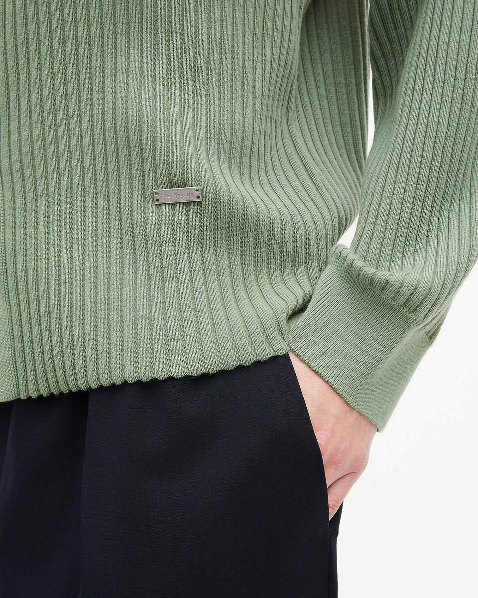 Almond green ribbed cardigan