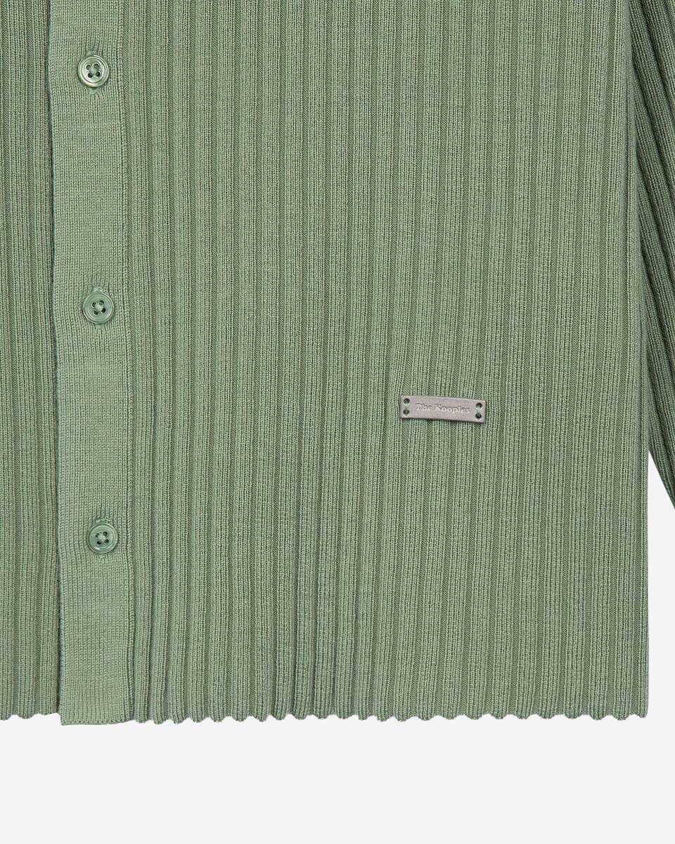 Almond green ribbed cardigan