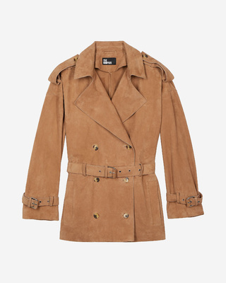 Beige leather jacket