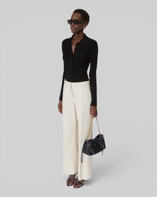 Beige cotton pants