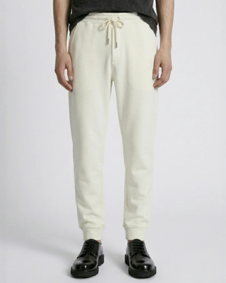 Beige fitted jogging bottoms