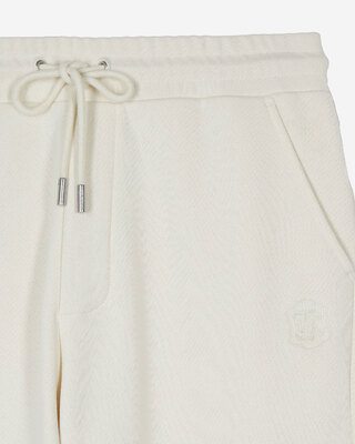 Beige fitted jogging bottoms
