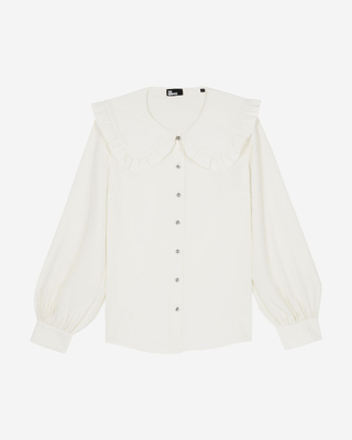 Unbleached silk shirt