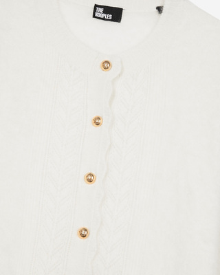 Ecru cashmere cardigan