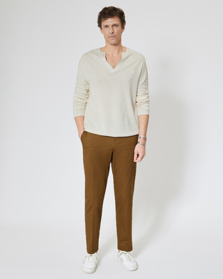 Beige tunic-neck sweater