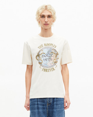T-shirt with beige Dolce Vita screen print