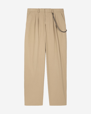 Beige wide-leg pants
