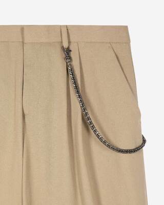 Beige wide-leg pants