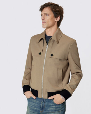 Beige bib jacket