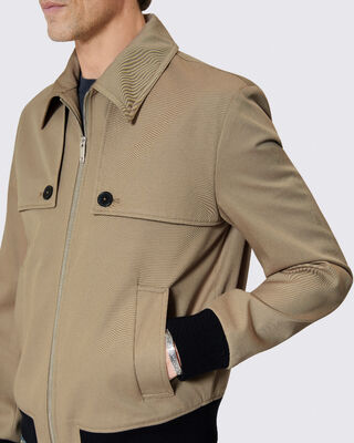 Beige bib jacket