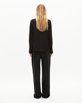 Black satin shirt