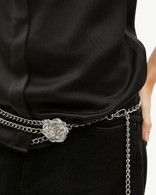 Black satin shirt