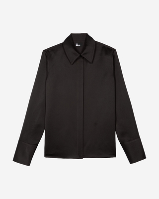 Black satin shirt