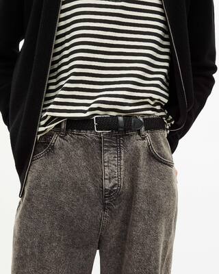 Black braided belt