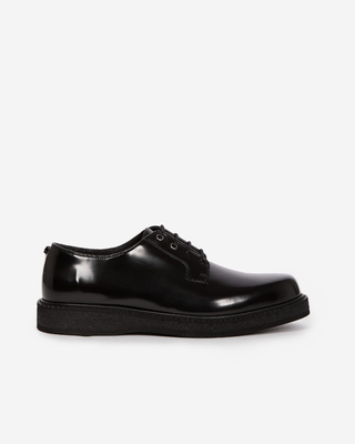 Black leather Derbies with eyelets