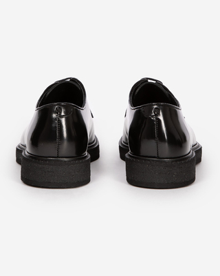 Black leather Derbies with eyelets