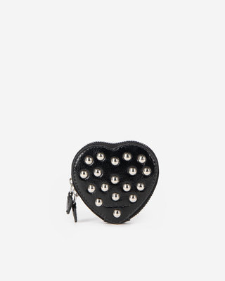 Black leather purse/bag charm
