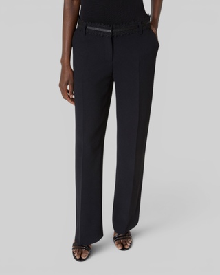 Black wide-leg pants
