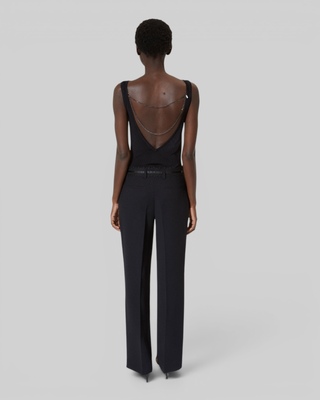 Black wide-leg pants