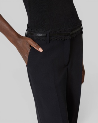 Black wide-leg pants