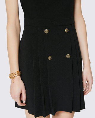 Short black cross-back dress