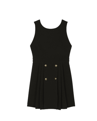 Short black cross-back dress