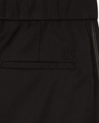 Black wool shorts