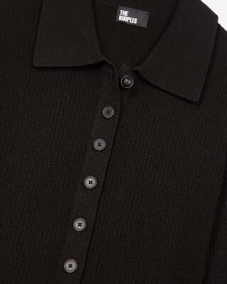 Black rib-knit bodysuit