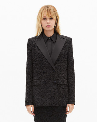 Black lace suit jacket
