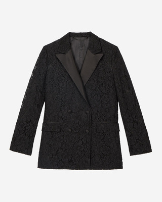 Black lace suit jacket