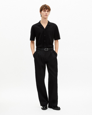 Black mesh short-sleeve shirt