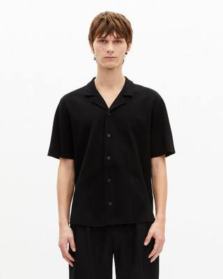 Black mesh short-sleeve shirt