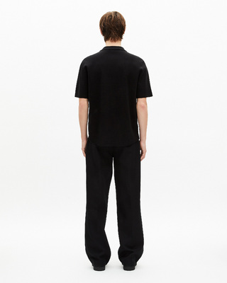 Black mesh short-sleeve shirt