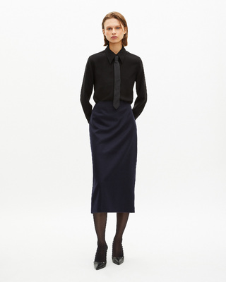 Black satin shirt