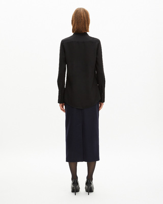 Black satin shirt